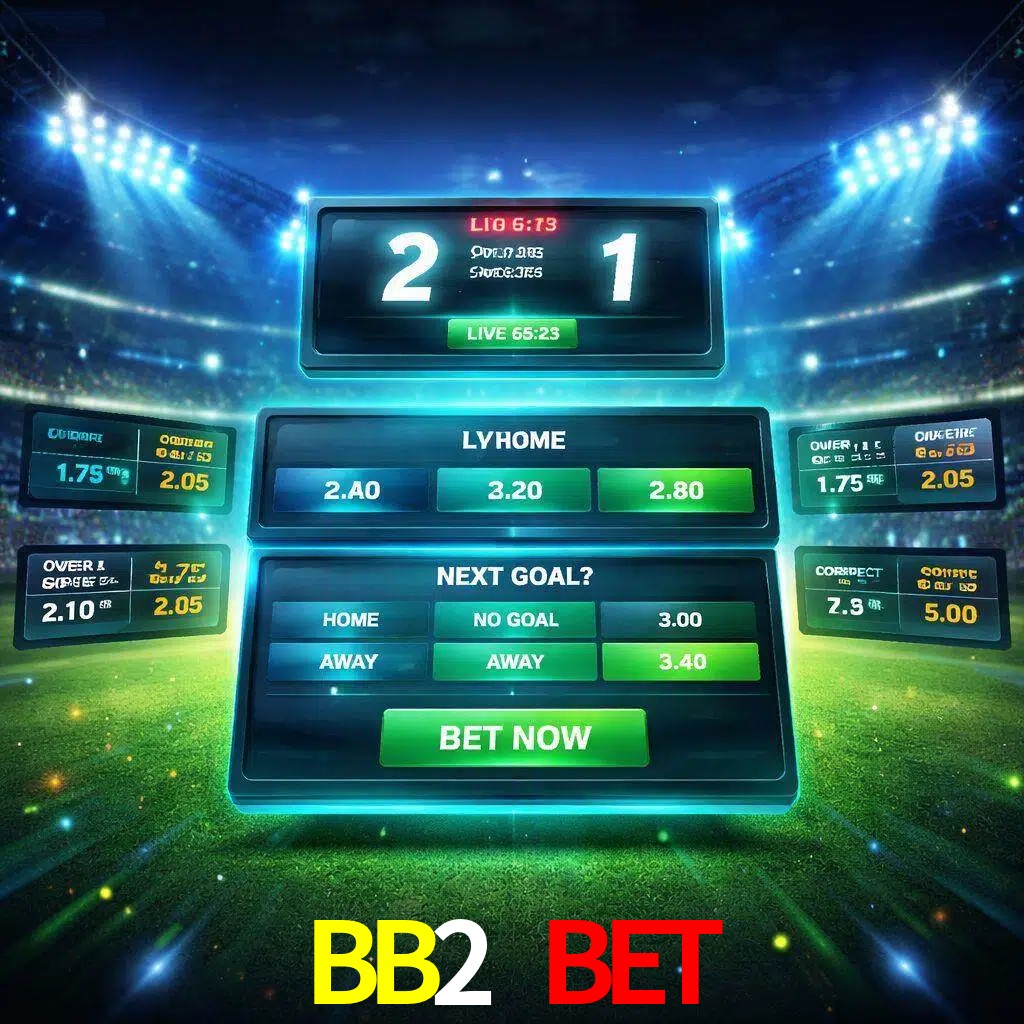 Vista de apuestas en vivo BB2 BET durante un partido en curso